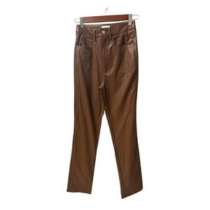 WEWOREWHAT Danielle Bernstien Brown Croc Faux
Leather Pants -‎ Size 25